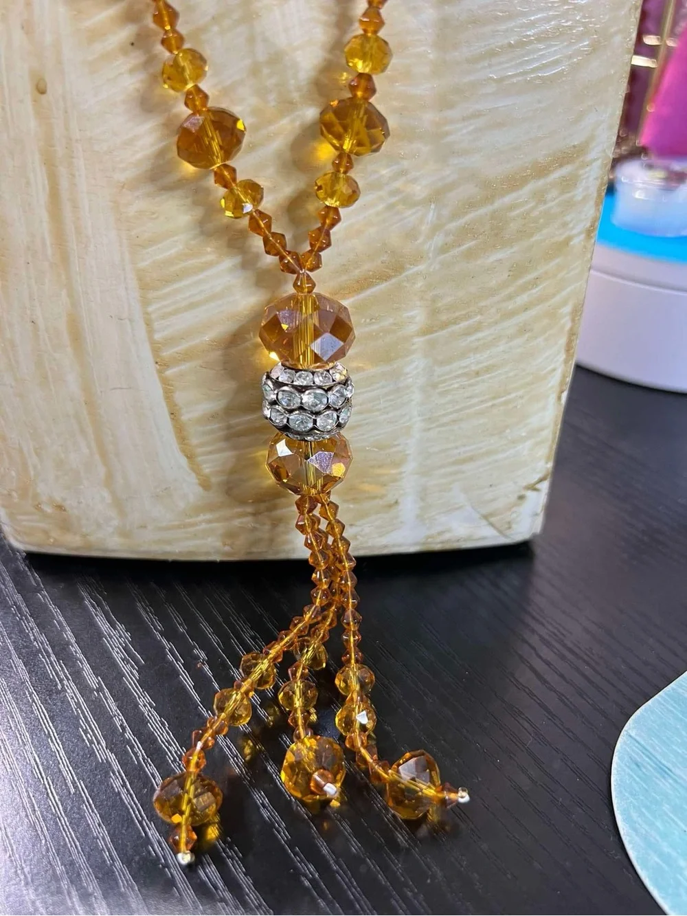 vintage Czech crystal and rhinestone necklace